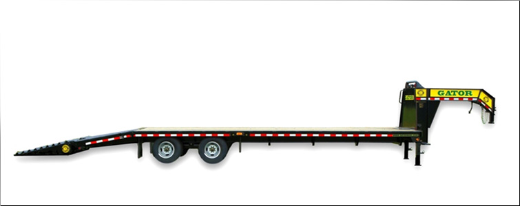 Gooseneck Flat Bed Equipment Trailer | 20 Foot + 5 Foot Flat Bed Gooseneck Equipment Trailer For Sale   Polk County, Tennessee